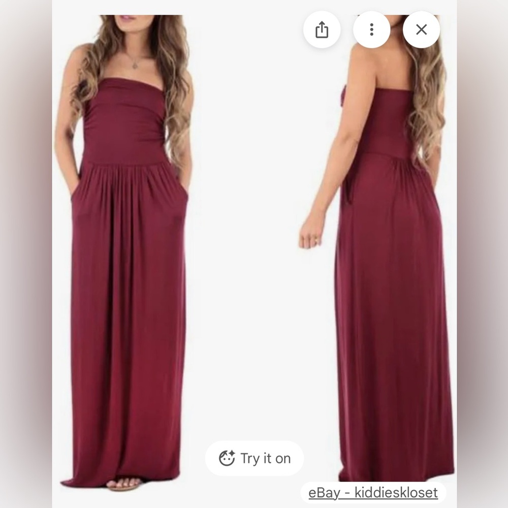 Elegant Strapless Maxi Dress